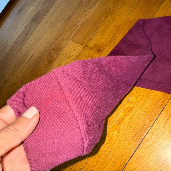 VICTORIAS SECRET PINK Y2K 1/4 Zip Pullover Sweatshirt Maroon Dog size XS - Picture 4 of 5